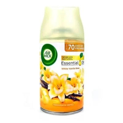 Image of Airwick Freshmatic Max Air Freshener, Autospray Kit Gadget &amp; Refill, White Vanilla Bean (4 Refills X 250ml)