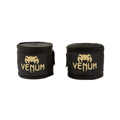 Image of Venum, Kontact Boxing Hand Wraps, Men&#039;s, 4.5m, Black/Gold