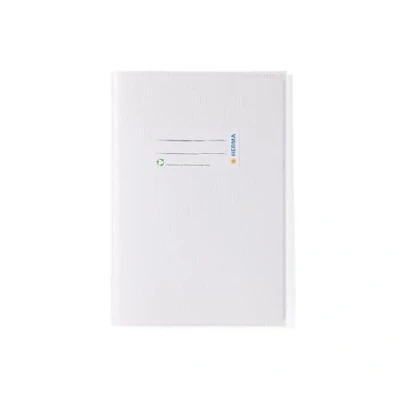 Image of HERMA Exercise Book Cover A5, with Inscription Label, Made of wipeable and Sturdy Plastic, Slip on Jackets for School, White