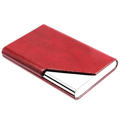 Image of padike Business Name Card Holder Luxury PU Leather &amp; Stainless Steel Multi Case,Business Wallet Credit ID Case/Holder for Men Women Keep Your Cards Clean