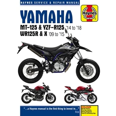 Image of Yamaha MT 125,YZF R125 (14 5), WR125R/X (09 15) Haynes Repair Manual (Paperback)