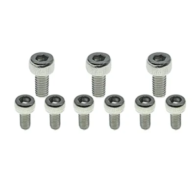 Image of KAISH Stainless Steel Tremolo Bridge Saddle Mounting Screws Guitar Locking Nut Lock Fits for FR