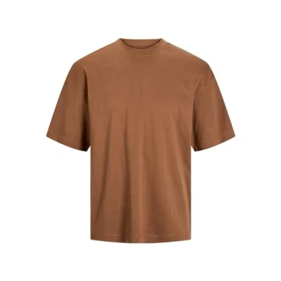 Image of JACK &amp; JONES Men&#039;s Jjeurban Edge Tee SS O Neck Noos T Shirt, Mocha Bisque, XL