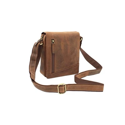 Image of Visconti Compact Leather Messenger/Travel Bag S7 Oil Tan