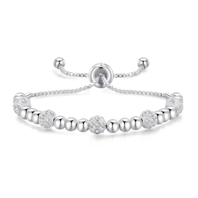 Image of Philip Jones Beaded Friendship Bracelet Created with Zircondia® Crystals