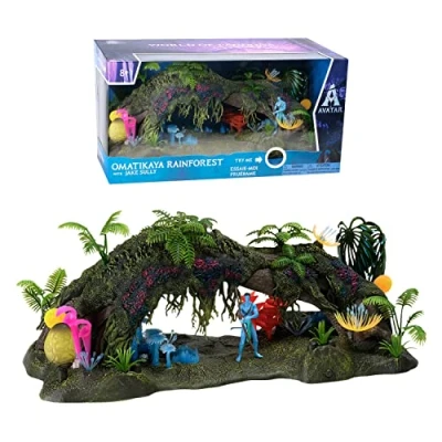 Image of McFarlane Toys Disney Avatar World of Pandora Omatikaya Forest Deluxe Movie Figure Set collectible Ages 8+, TM16408, Multicolor