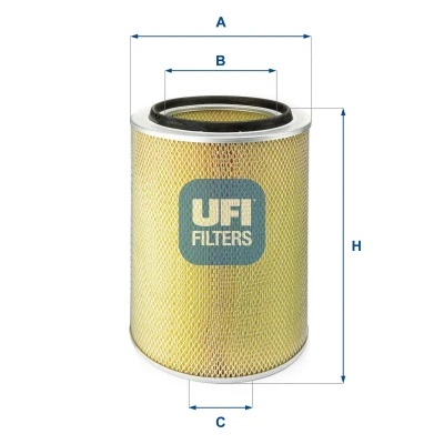 Image of 4788592, 8122408 Air Filter UFI 27.092.00 366mm 302mm Insert