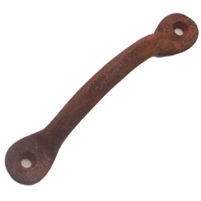 Image of Ironmongery World Cast Iron Antique Kitchen Cabinet Door Cupboard Drawer D Bow Penny Pull Handles 4&quot; Inch / 100mm Rustic