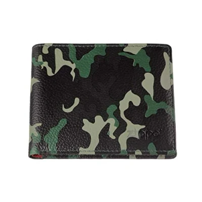 Image of Zippo Leather Credit Card Holder Case, 11 cm;,Green Camouflage
