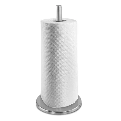Image of Stainless Steel Kitchen Roll Holder Towel Paper Tissue Stand Pole Freestanding
