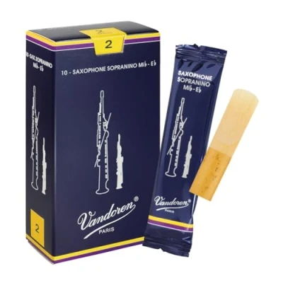 Image of Vandoren SR232 Strength 2 Traditional Sopranino Saxophone Reeds, Set of 10 Pieces