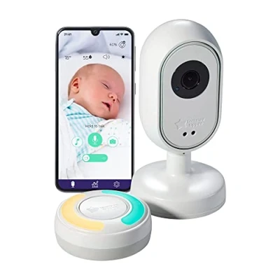 Image of Tommee Tippee Dreamsense App Enabled Smart Baby Monitor, HD Remote Tilt and Pan Night Vision Camera, 2 Way Audio, Intelligent Parent Pod for Customisable Alerts Sleep Tracking