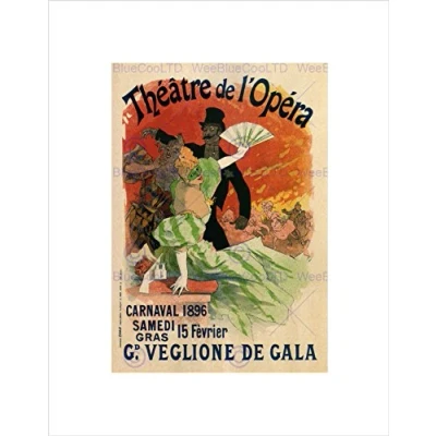 Image of Wee Blue Coo THEATRE CARNIVAL OPERA STAGE ACTING ACTOR FRANCE VINTAGE AD ART PRINT B12X1284