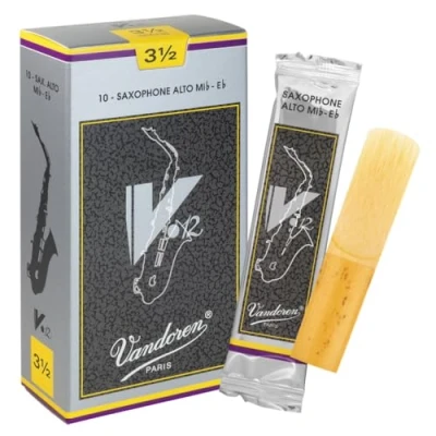 Image of Vandoren V12 Alto saxophone reeds, box of 10 Strength 3,5