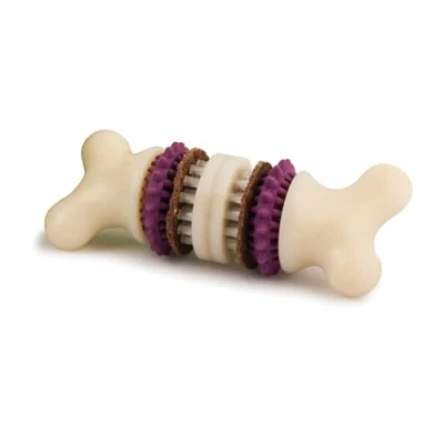 Image of Premier PetSafe Busy Buddy Bristle Bone S Durable Dog Chew Toy, Toy with Treat Rings for Dental Health, Small Dogs