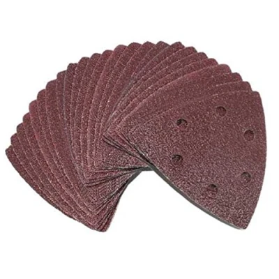 Image of 60 Sheets 6 Hole Velcro Sanding Triangles Delta 93x93x93 mm Mixed 10 Grit 40/K60, K80, K120/K180/Grain K240