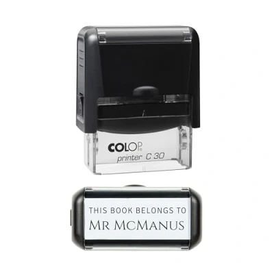 Image of Custom Library Stamp, from The of This Book Belongs to, Ex Libris Stamp (This to)