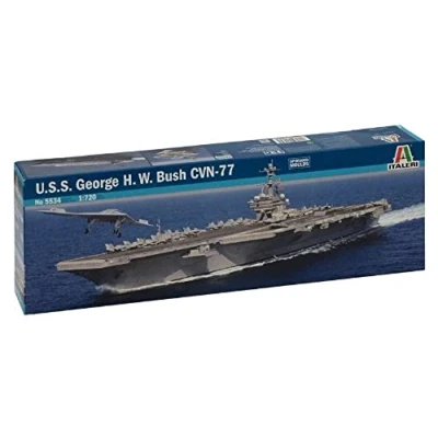 Image of Italeri ITA5534 5534S 1/720 USS George H.W. Bush CVN 77 Military Model kit, Grey