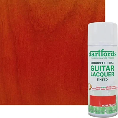 Image of dartfords Light Orange Nitrocellulose Guitar Lacquer 400ml Aerosol