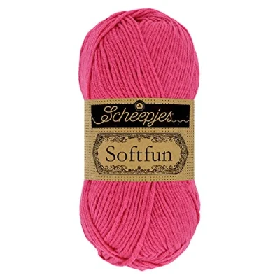 Image of Scheepjes Softfun 2495 Hot Pink Yarn 10x50g
