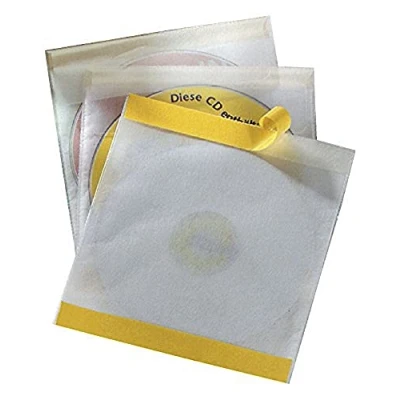 Image of Durable CD Fix Self Adhesive Pocket Transparent (Pack of 10)