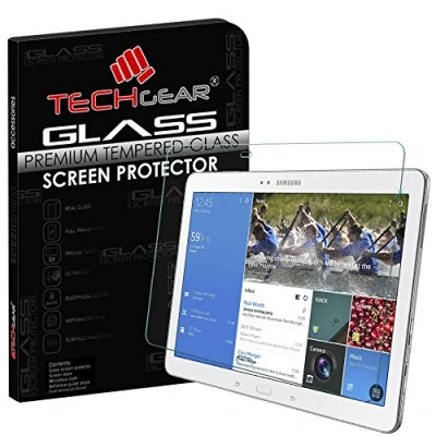 Image of TECHGEAR Screen Protector for Galaxy Tab Pro 10.1 Inch (SM T520 / SM T525) Glass Edition Genuine Tempered Guard Cover