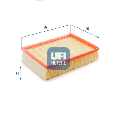 Image of 1129147, 6180522, 91FF9601AA Air Filter UFI 30.981.00 58mm 186mm 258mm Insert FORD: Escort Classic Hatchback, 6