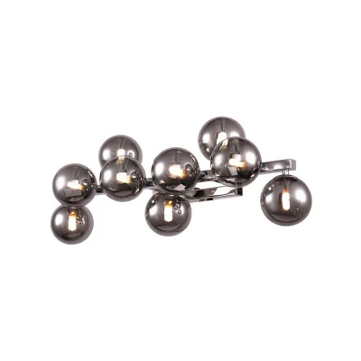 Image of Dallas Wall Lamp Chrome, 9 Light, G9