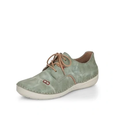Image of Rieker Women Lace Up Shoes 52528, Ladies Comfort Shoes,Removable Insole,Comfort Low Shoe,Laces,Comfortable,Green (grün / 52),40 EU 6.5 UK