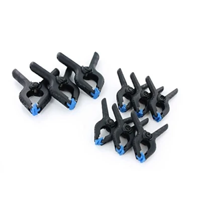 Image of Modelcraft PCL3000 9 Piece Nylon Grip Clamps Set, 38mm &amp; 25mm, Blue