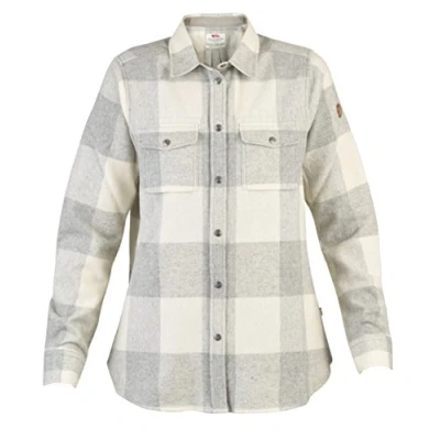 Image of Fjallraven Women&#039;s Canada W Long Sleeved T shirt, Grey, XXS UK