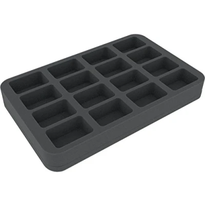 Image of Feldherr HS035BB02 35 mm half size foam tray compatible with 16 bigger Blood Bowl miniatures