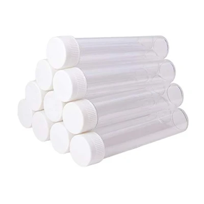 Image of 25ml Plastic Containers Test Tubes Vials Sample Container with Screw Cap (Pack of 12)