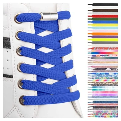 Image of SULPO Elastic rubber shoelaces without ties, flat, with twist lock.