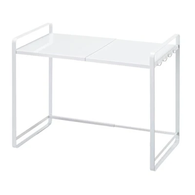 Image of Yamazaki 3130 TOWER Extendable Kitchen Rack, white, Steel, Minimalist, 47.5～75 x 35 50 cm