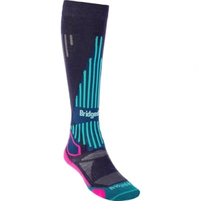 Image of Bridgedale SKI Lightweight Merino Performance Women&#039;s Medium Dark Denim/Pink