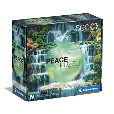Image of Clementoni 35117 Peace Puzzle The Flow Jigsaw 500 Pieces, Made In Italy, For Adults
