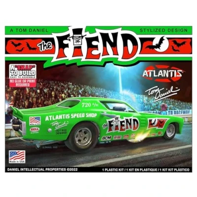 Image of Atlantis Models 1:32 Tom Daniel Fiend Funny Car Dragster Plastic Kit