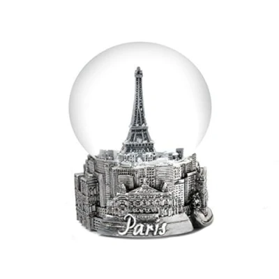 Image of Paris France Eiffel Tower Snow Globe 65mm