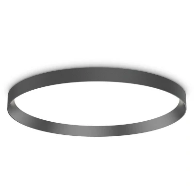 Image of FLY 60cm Integrated LED Semi Flush Light Black, 3000K, IP40