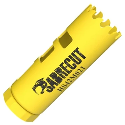 Image of 1 x SabreCut HS42M021 21mm High Performance HSS Bi Metal M42 Cobalt Long Life Hole Saw with Variable Fine Ground Tooth Profile for Cutting Wood, Composites, Plastic and Sheet Steel