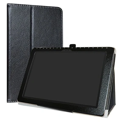 Image of ASUS ZenPad 10 Case,LiuShan PU Leather Slim Folding Stand Cover for Z300C/ Z300M/ Z301M/ Z301ML/ Z301MFL 10.1&quot; Tablet,Black