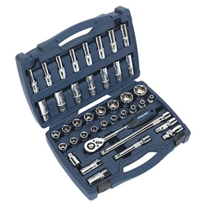 Image of Sealey Premier Socket Set 41pc 1/2&quot;Sq Drive WallDrive® Metric
