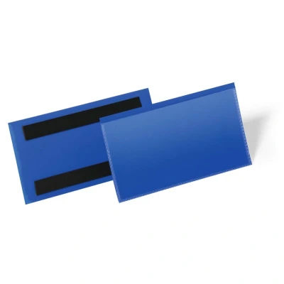 Image of Durable Magnetic Document Pouch 15 0x 67 mm, Pack of 50 Pieces, Dark Blue