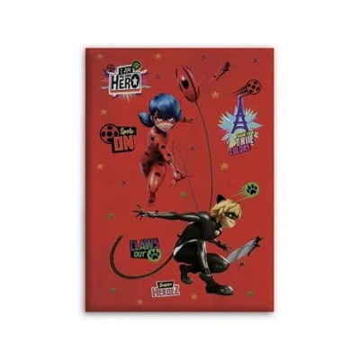 Image of AYMAX Miraculous Ladybug Blanket Design on Red Background