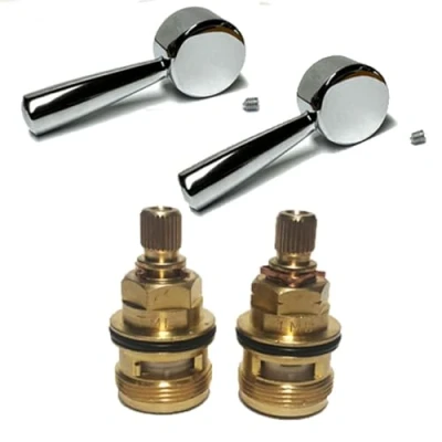Image of Compatible Handle Reviver and Cartridges Valves Kit for Franke Ascona Kitchen Mixer Monobloc Tap Chrome Lever Fits SP3735 3735R