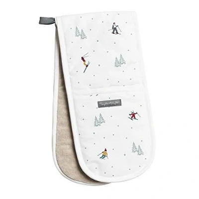 Image of Sophie Allport Skiing Collection Double Oven Glove, Heat Resistant Kitchen Accessories