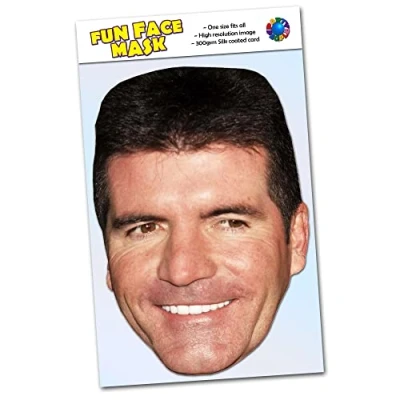 Image of Party People 1 x Simon Cowell Celebrity Face Mask Ready To Wear C