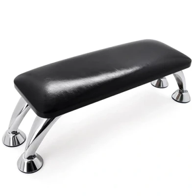Image of Black Manicure Pillow Nail Cushion Arm Rest, Hand Pad Foot Beginner Stand Technician Table Leather non slip Desk for Art
