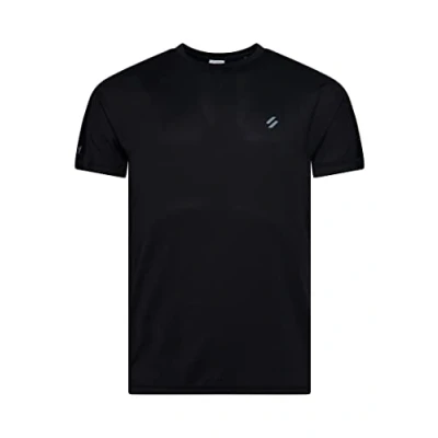 Image of Superdry Men&#039;s Run SS Tee T Shirt, Black, Small